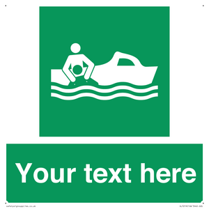 Custom sign safe condition Rescue boat